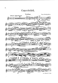 Зитт - Концертная пьеса для скрипки op.46 bis - Партия - первая страница